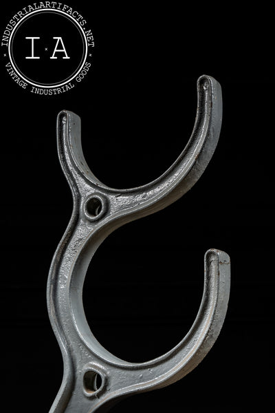 Antique Industrial Cast Iron Pipe Rack Set by Yohe Supply Co.