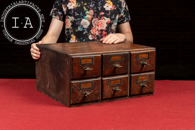 Early 20th Century 6-Drawer Oak Card Catalog