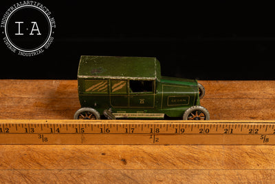 Pre-War German Tin-Litho Model Garage with Sedan