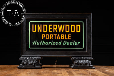 Underwood Portable Lighted Glass Sign