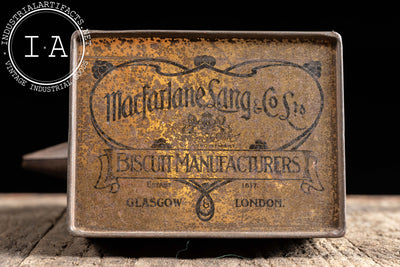 Early 20th Century Macfarlane, Lang Anvil Biscuit Tin