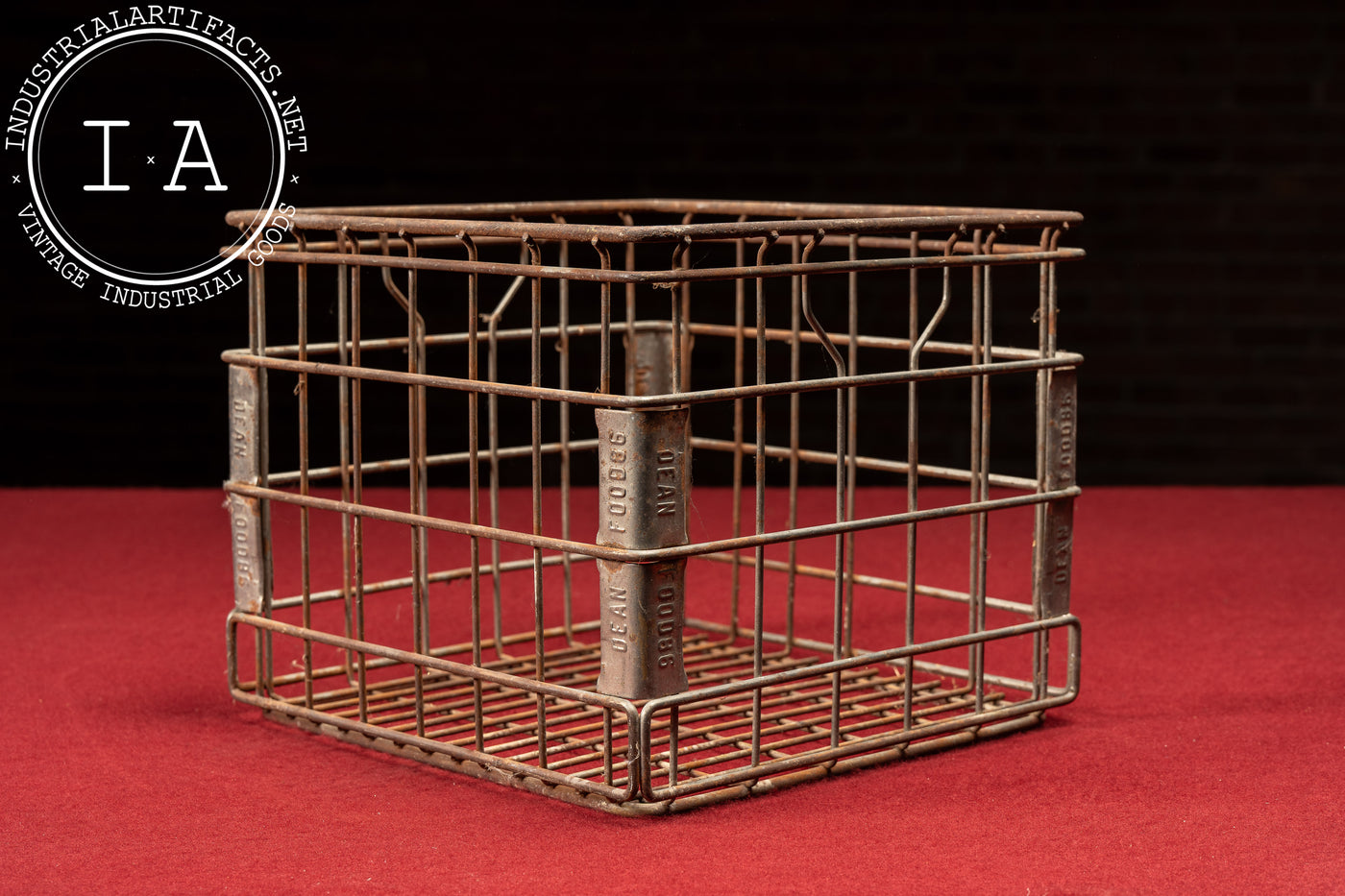Vintage Dean Foods Wire Frame Crate