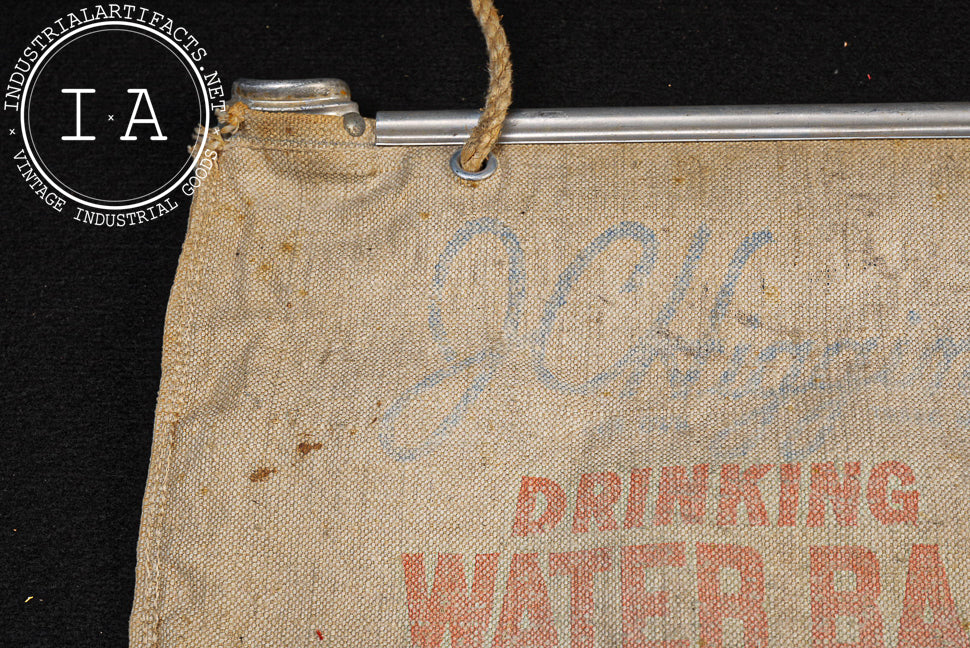Vintage J. C. Higgins Canvas Drinking Water Bag