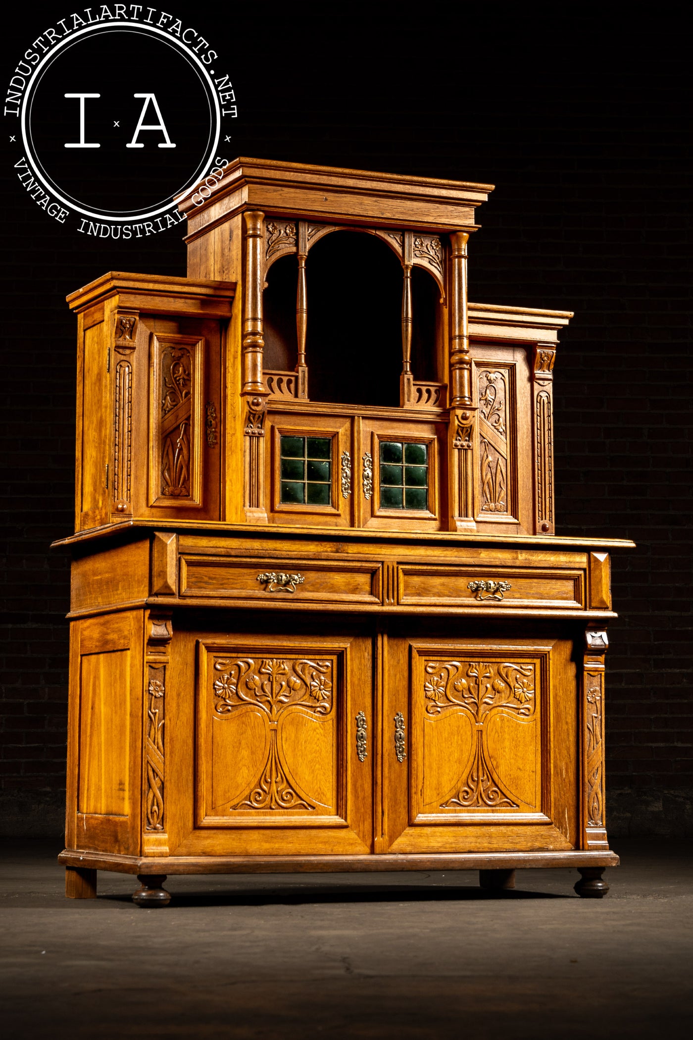 c. 1872 German Gothic Revival Parlor Cabinet
