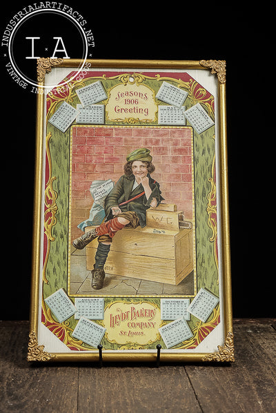 Framed 1906 Advertising Calendar – Heydt Bakery Company, St. Louis