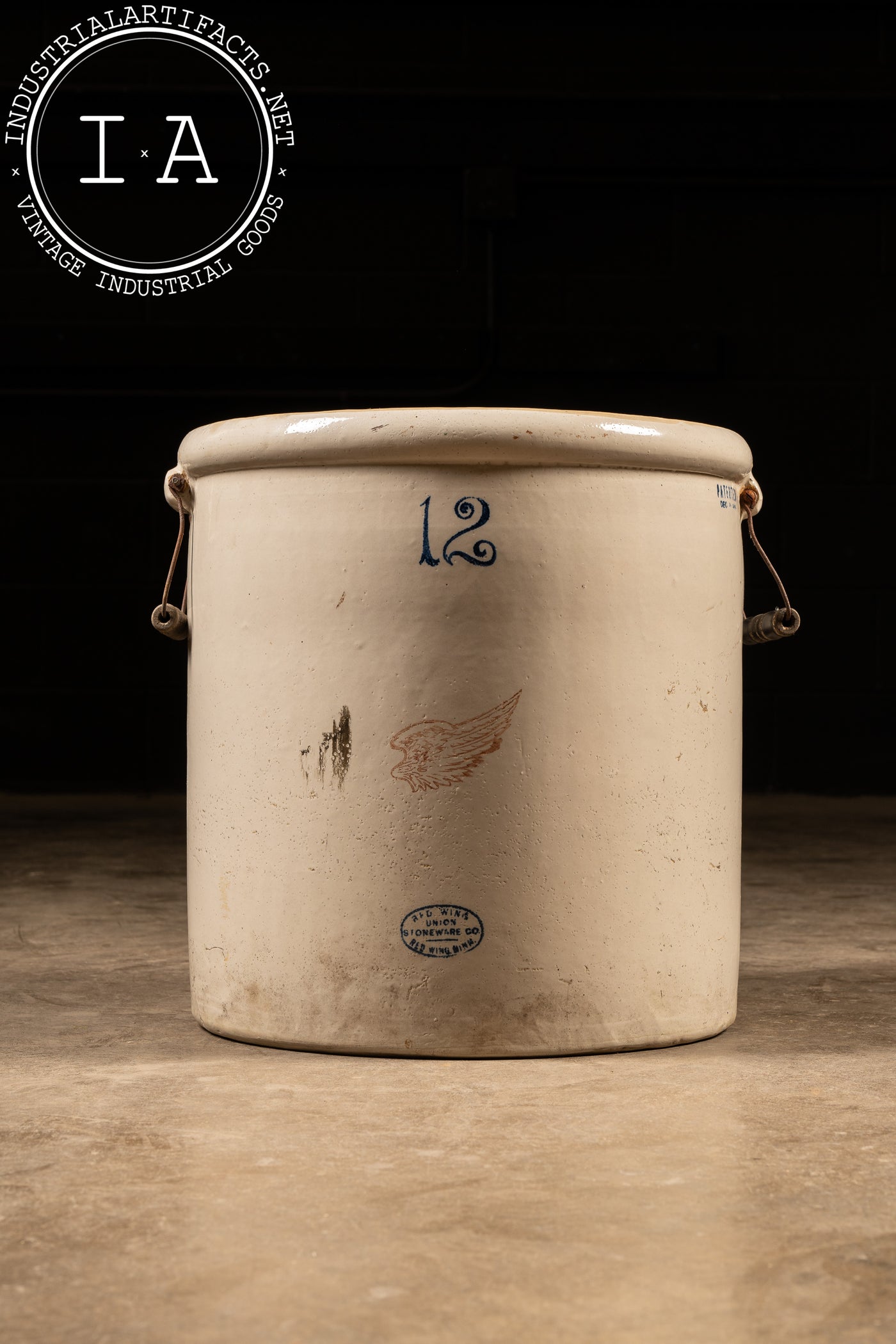 Early 20th Century 12-Gallon Red Wing Crock