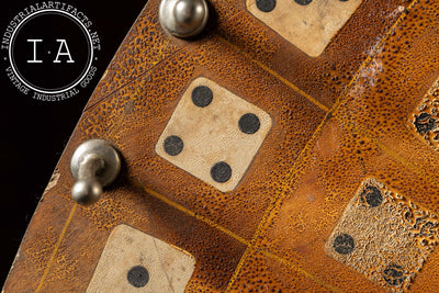 Early 20th Century Dice Gambling Wheel with Starburst Veneer Face