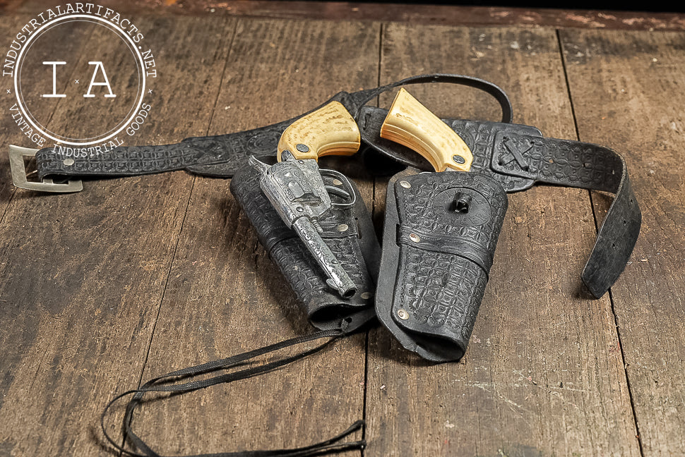 Vintage Lone Ranger Twin Holster Cap Toy Set by Mattel