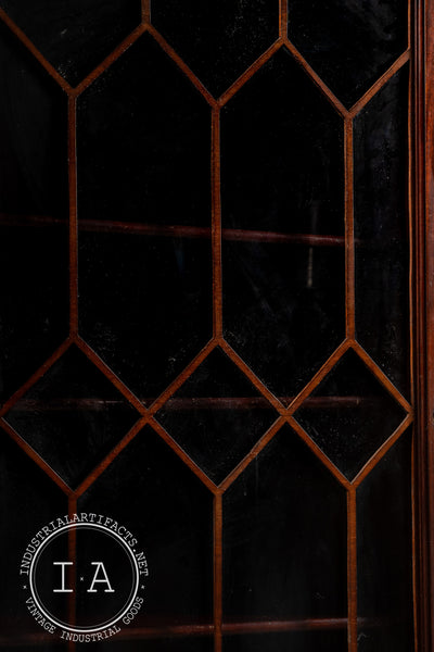 c. 1825-30s Mahogany Empire Bookshelf With Glass Doors