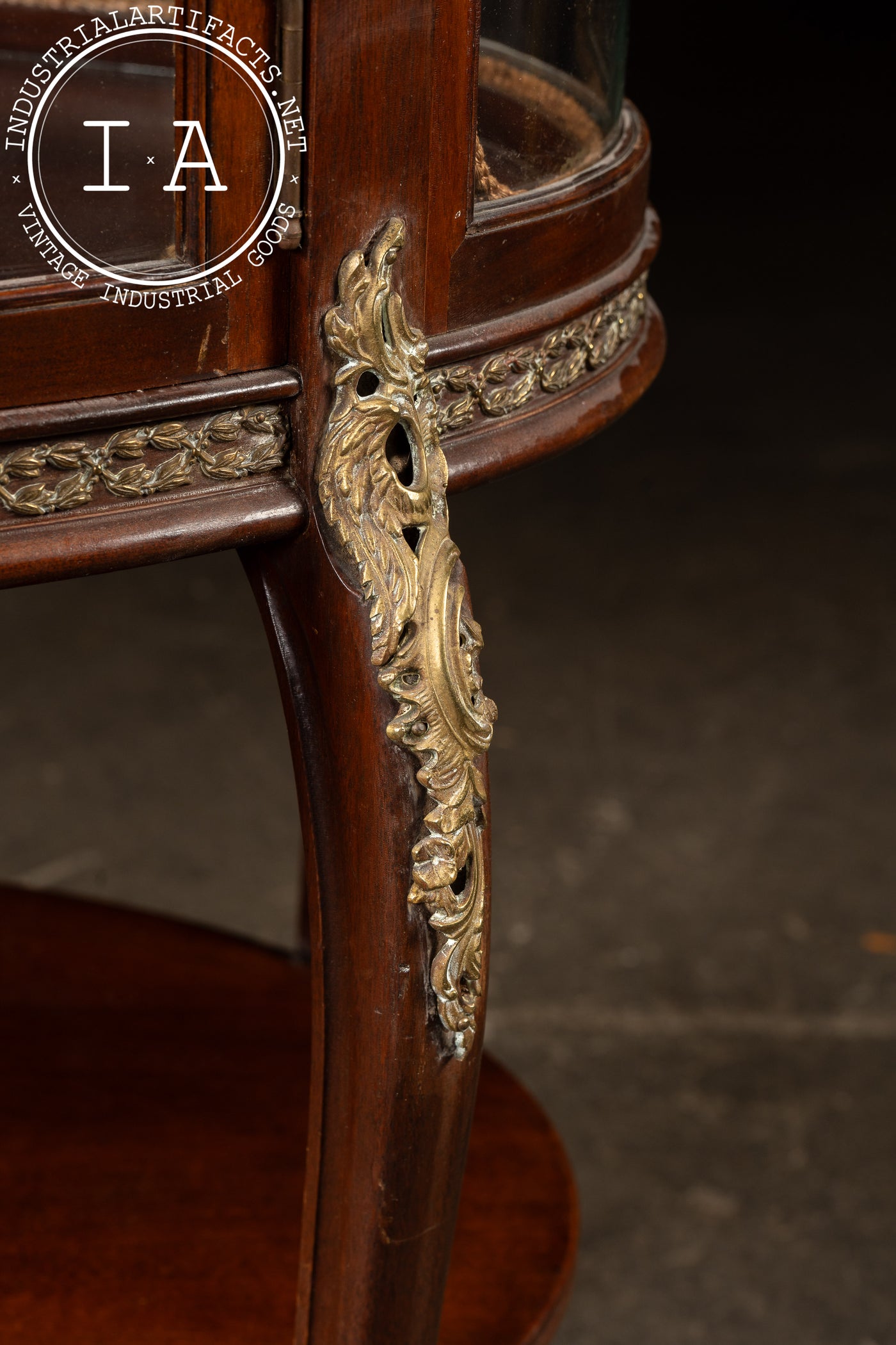 Louis XVI Style Mahogany Curio Cabinet