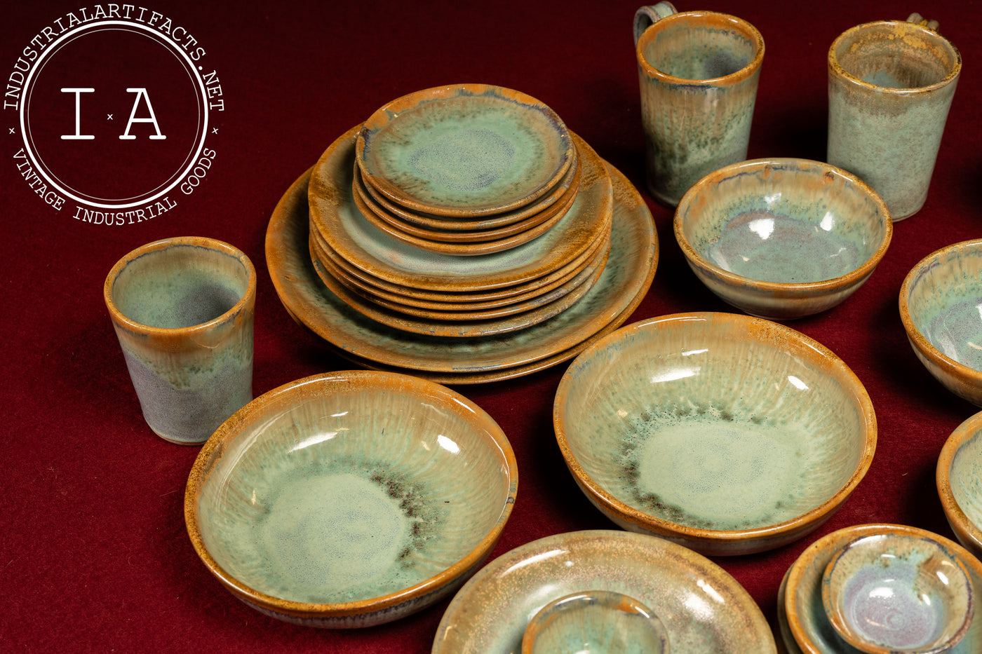 Vintage 36-Piece Pigeon River Pottery "Ownby" Dinner Service Set