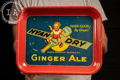 Prohibition-Era Hyan Dry Ginger Ale Beverage Tray