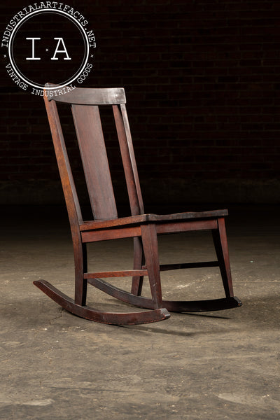 Early 20th Century Arts and Crafts Mahogany Rocking Chair