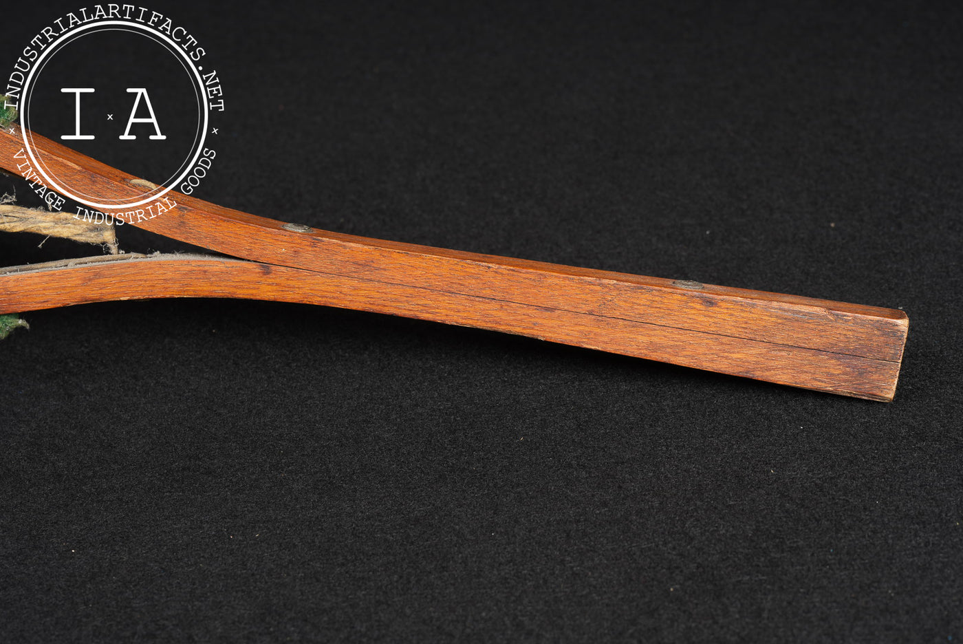 Primitive Wooden Snowshoes with Rawhide Webbing