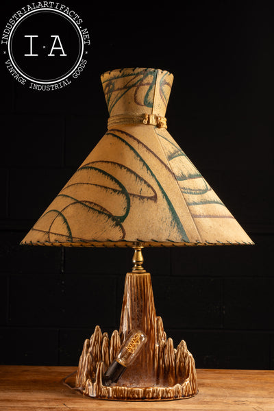 Vintage Ceramic Western-Inspired Table Lamp