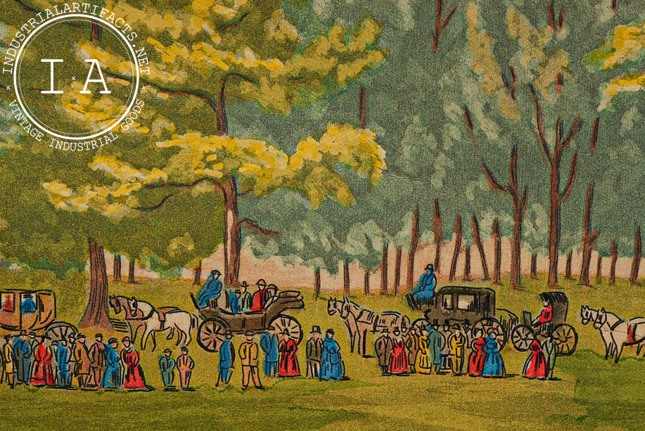 "Grand Match at the Elysian Fields" | Framed Vintage Baseball Print