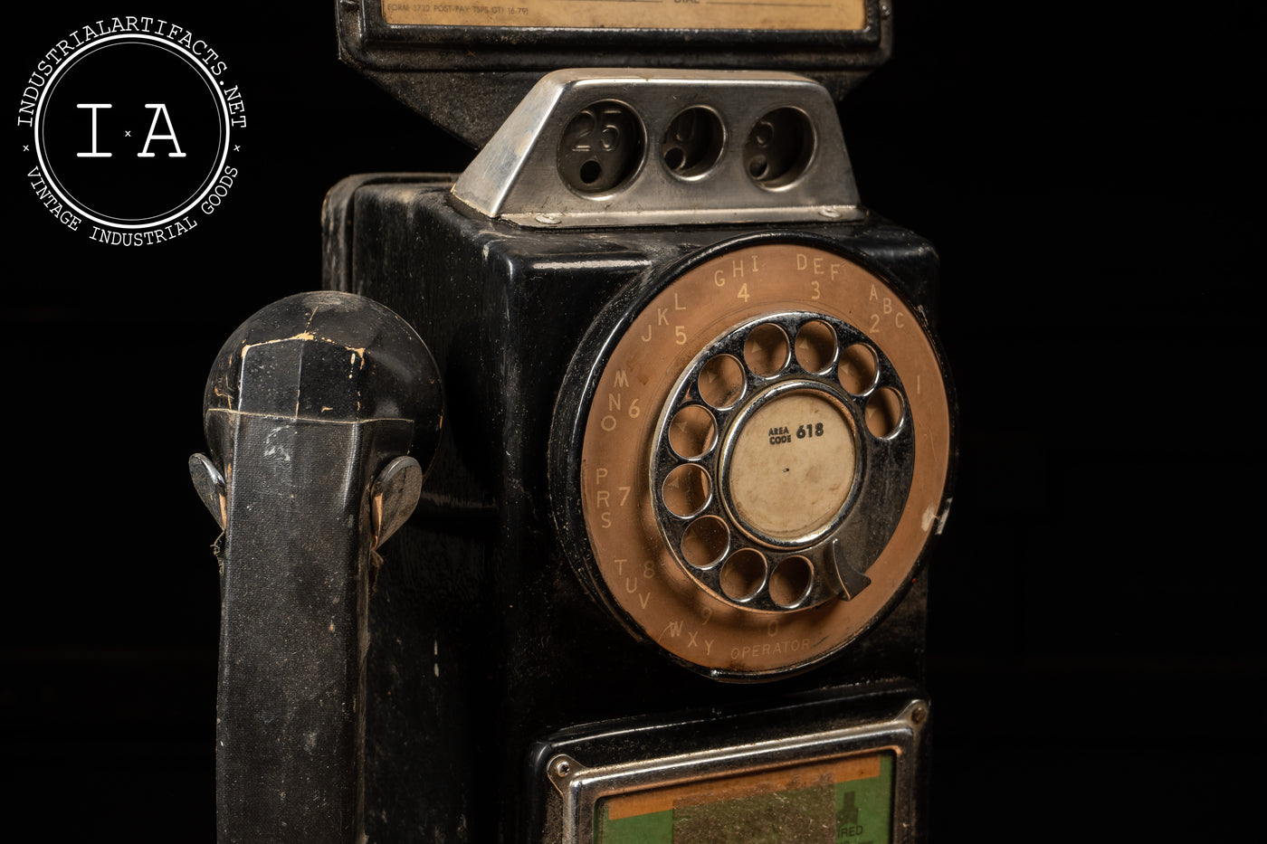 c. 1950s Automatic Electric Three-Slot Payphone