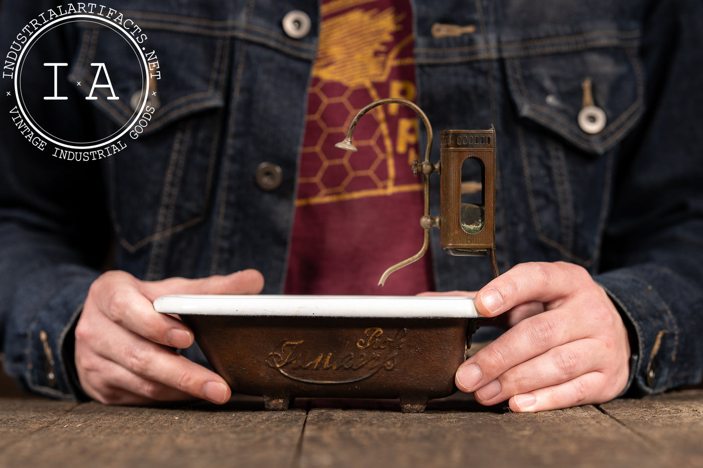 Late 19th Century German Bathub Boiler Salesman Sample by Prof. Junkers