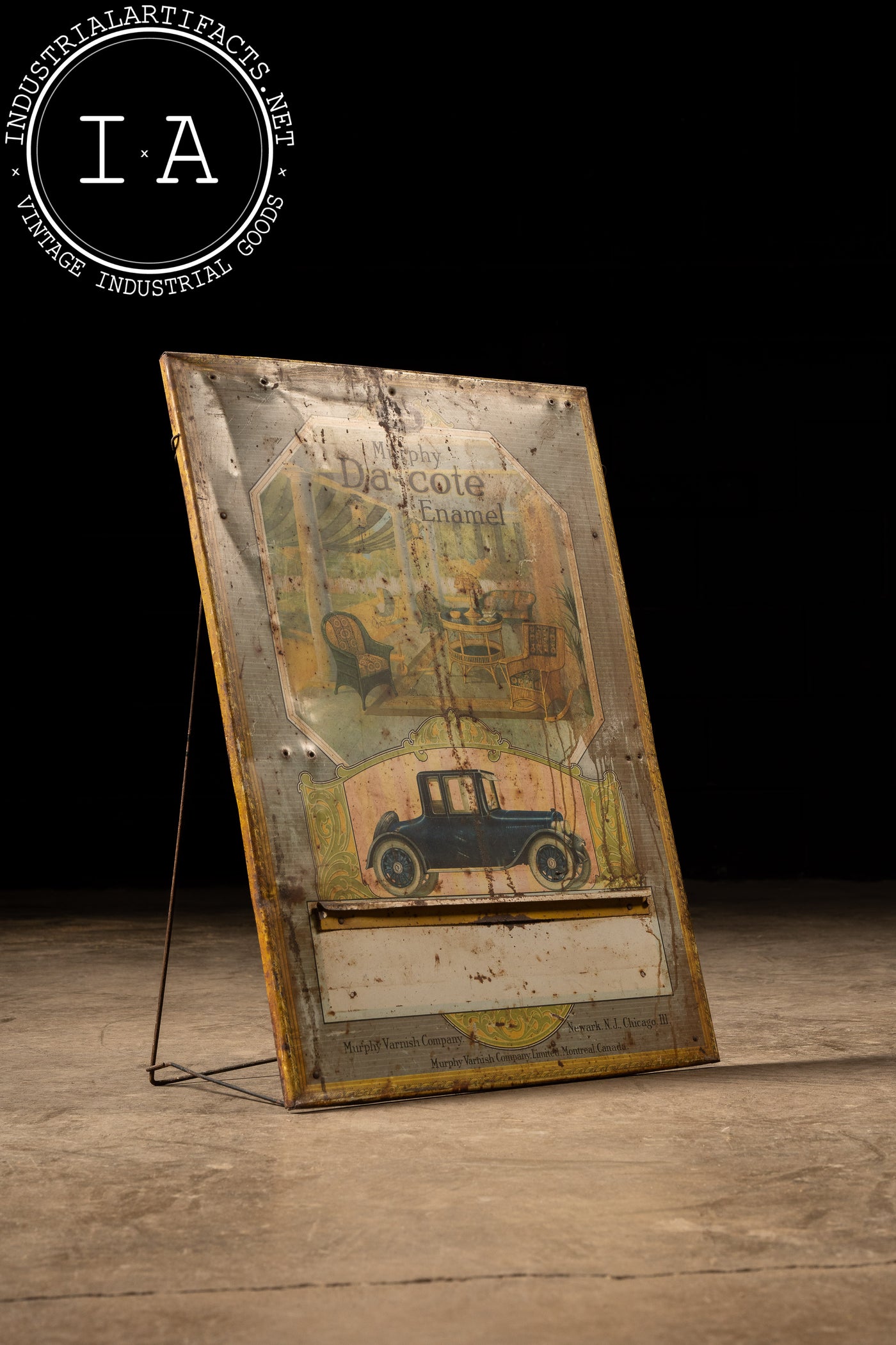 Early 20th Century Da-Cote Enamel Varnish Self-Framed Advertising Sign