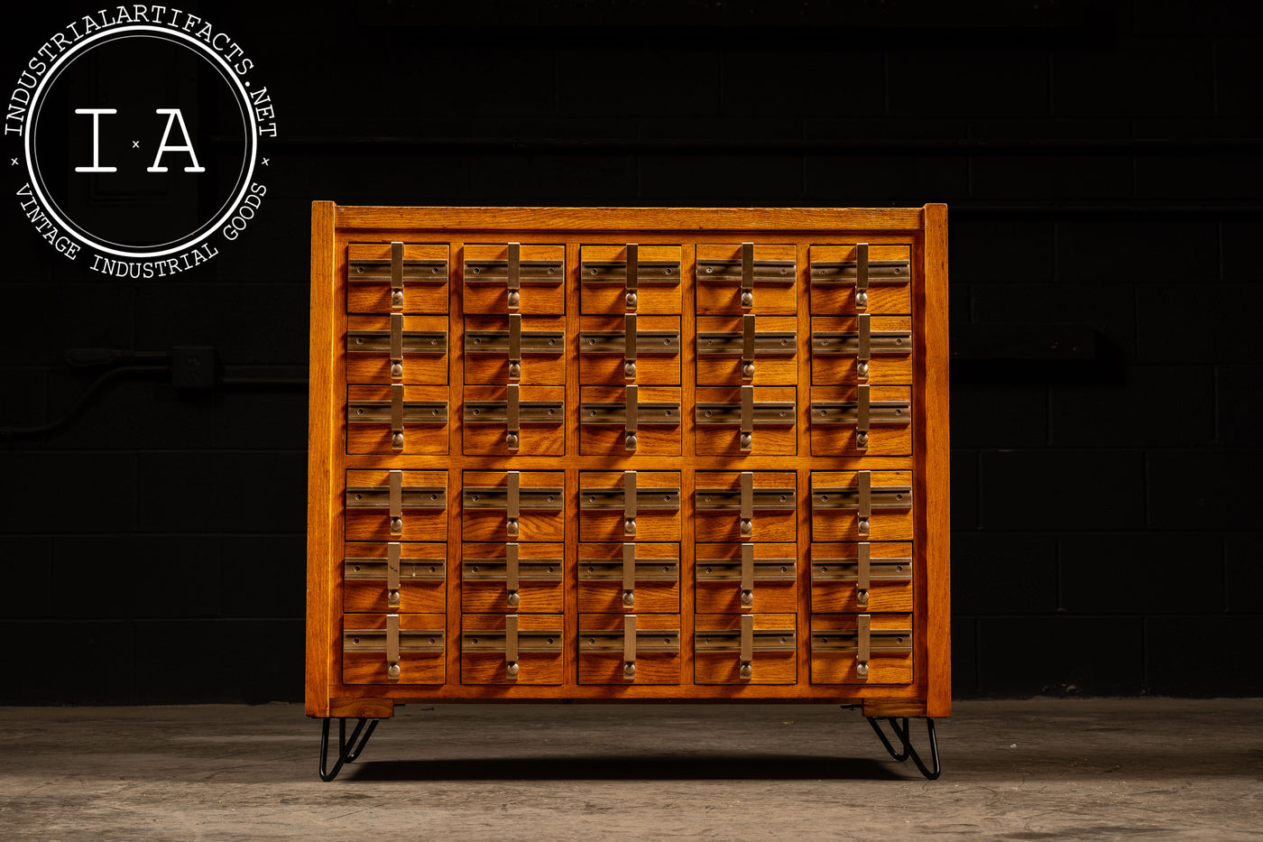 Vintage 30-Drawer Card Catalog