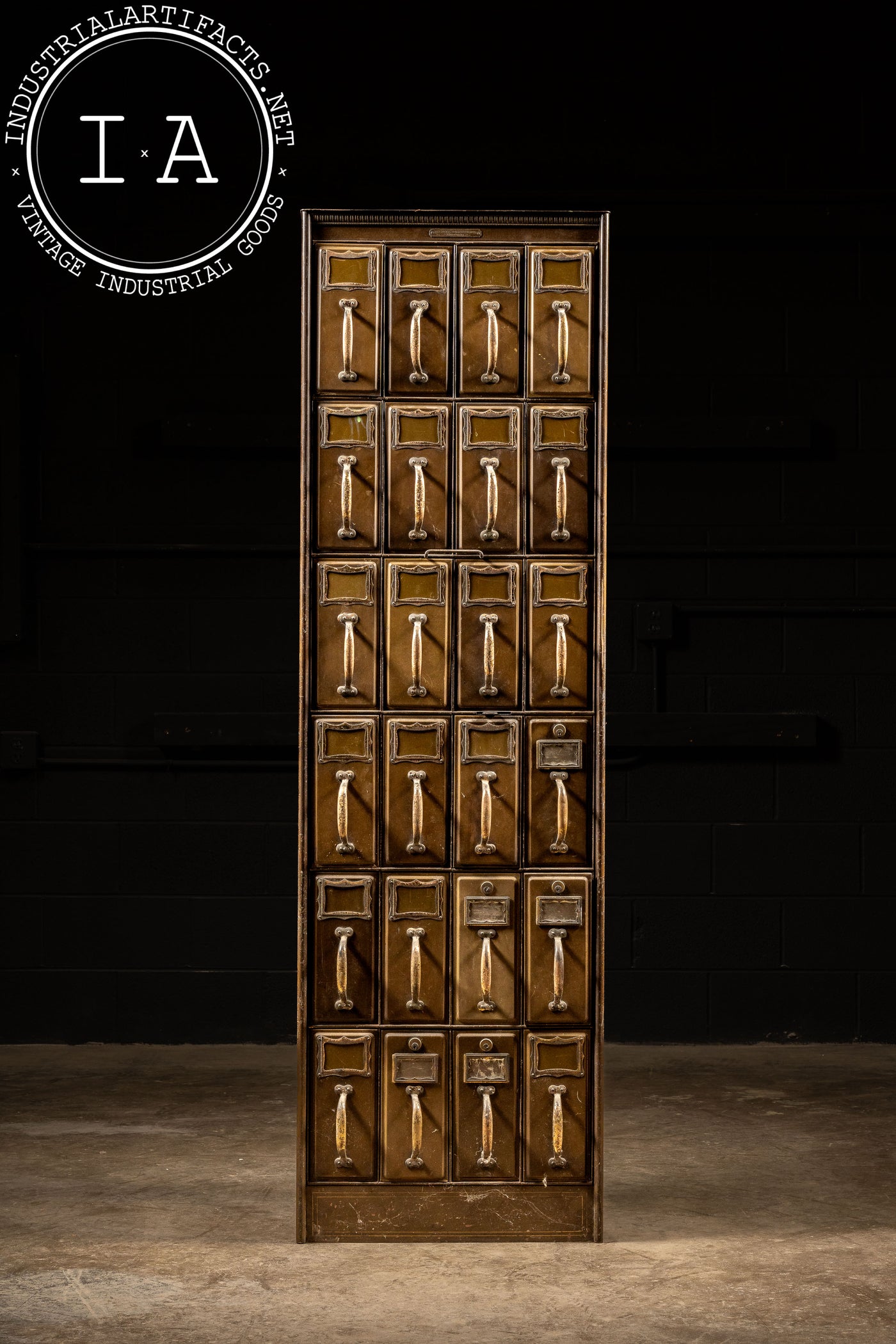 Early 20th Century Industrial Multi-Drawer Steel Cabinet