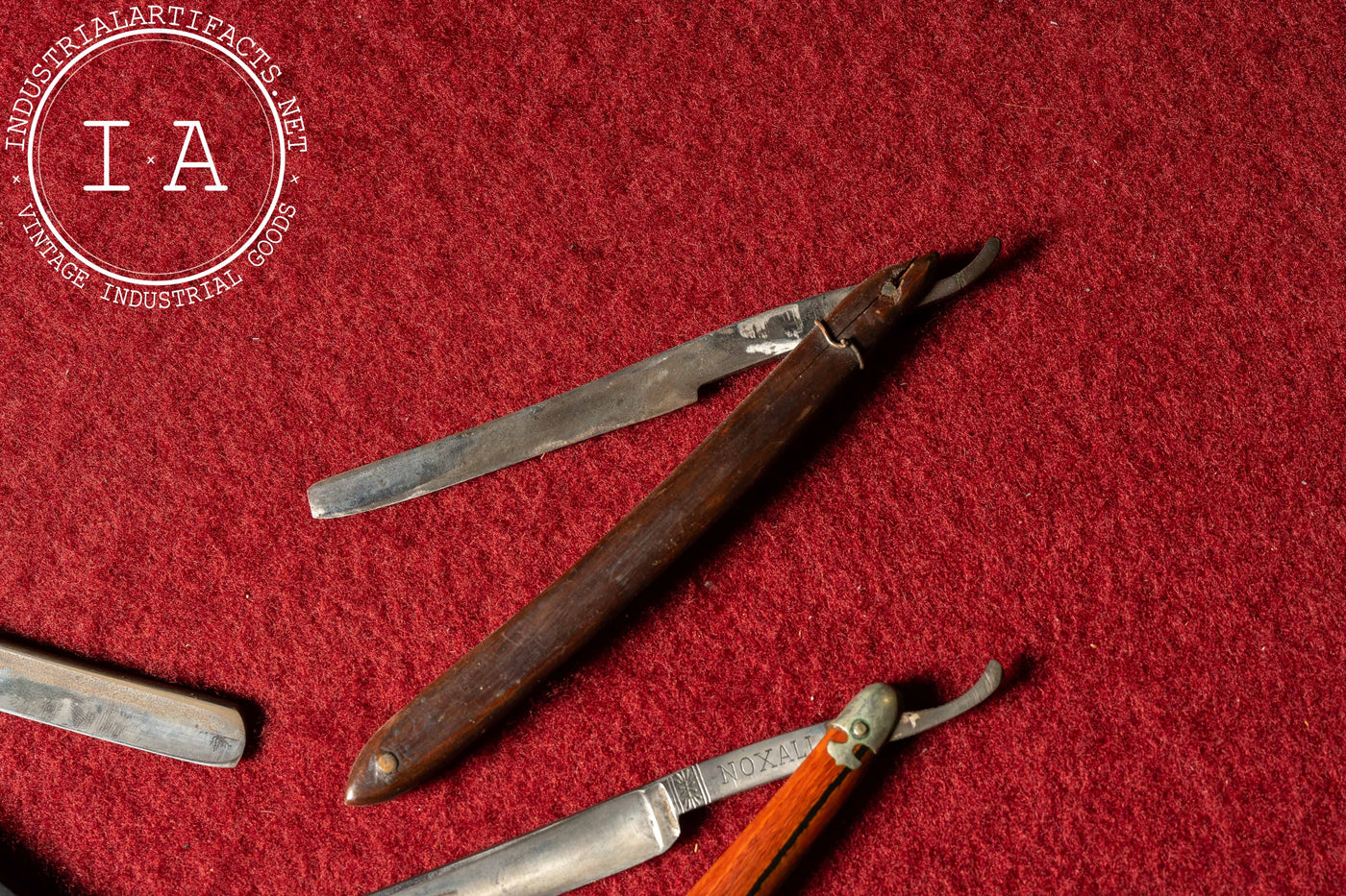 Antique Salesman Sample Straight Razor Case