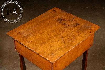 Early Oak Farmhouse Side Table