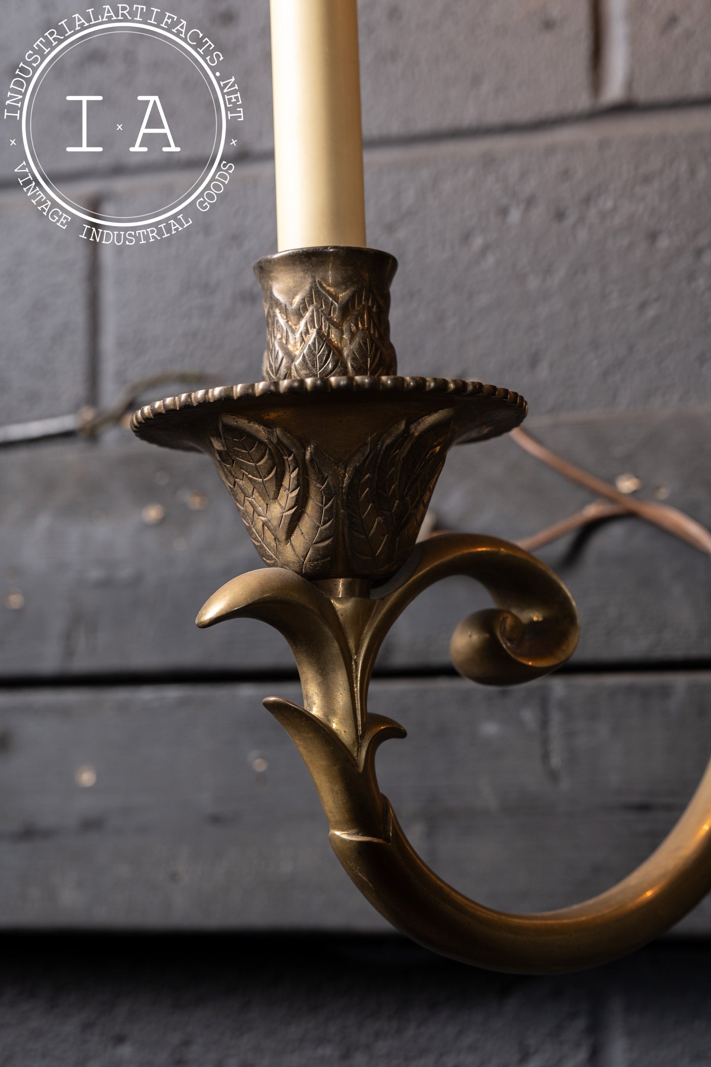Early 20th Century Empire Revival Bronze Two-Light Wall Sconce