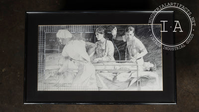 Vintage Sketch of Medical Emergency Responders