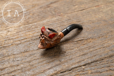 Vintage Carved Briarwood Devil Pipe