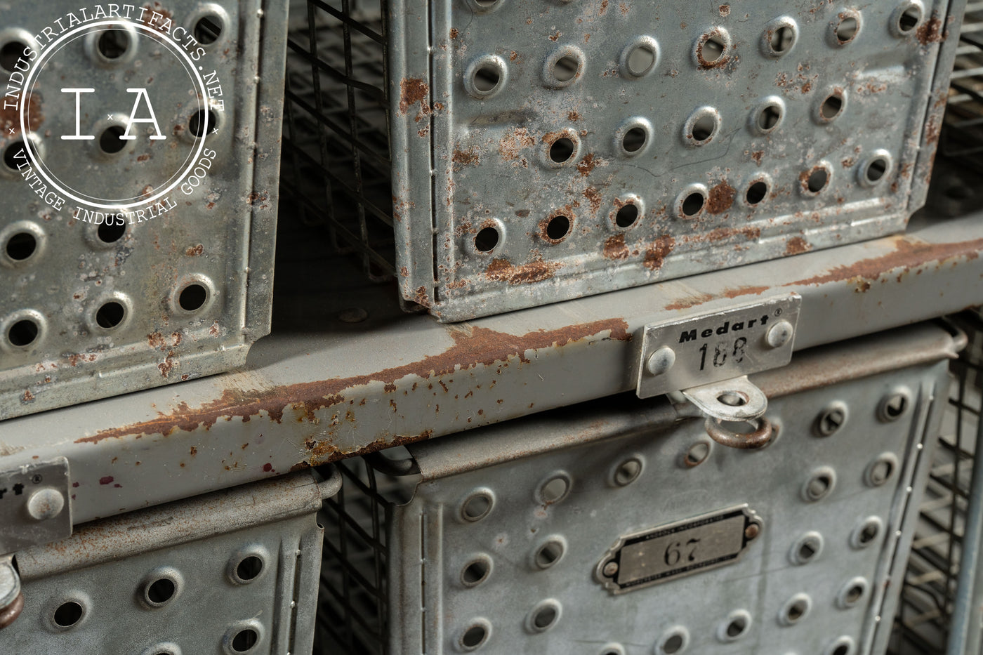 Vintage Steel Swim Locker Set