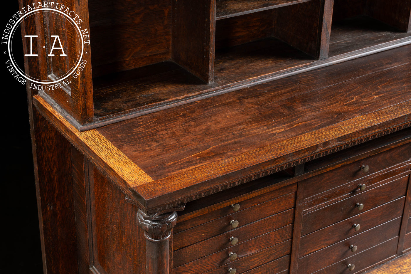 Early 20th Century Quarter Sawn Oak Dental Cabinet