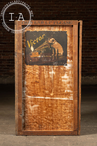 Early 20th Century Victor Phonograph Shipping Crate from Egerman & Randolph