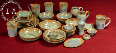 Vintage 36-Piece Pigeon River Pottery "Ownby" Dinner Service Set