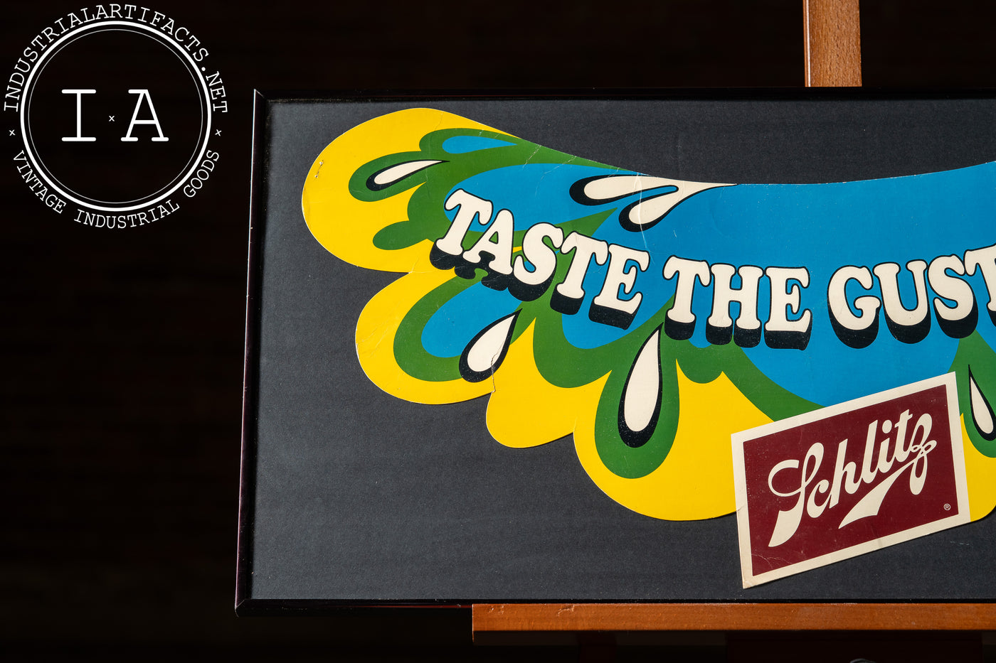 Vintage Schlitz "Taste The Gusto Life" Framed Print Advertisement