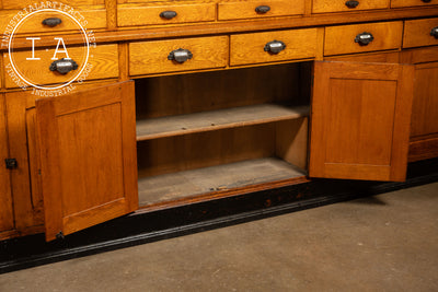 Massive Early 20th Century Apothecary Display Cabinet