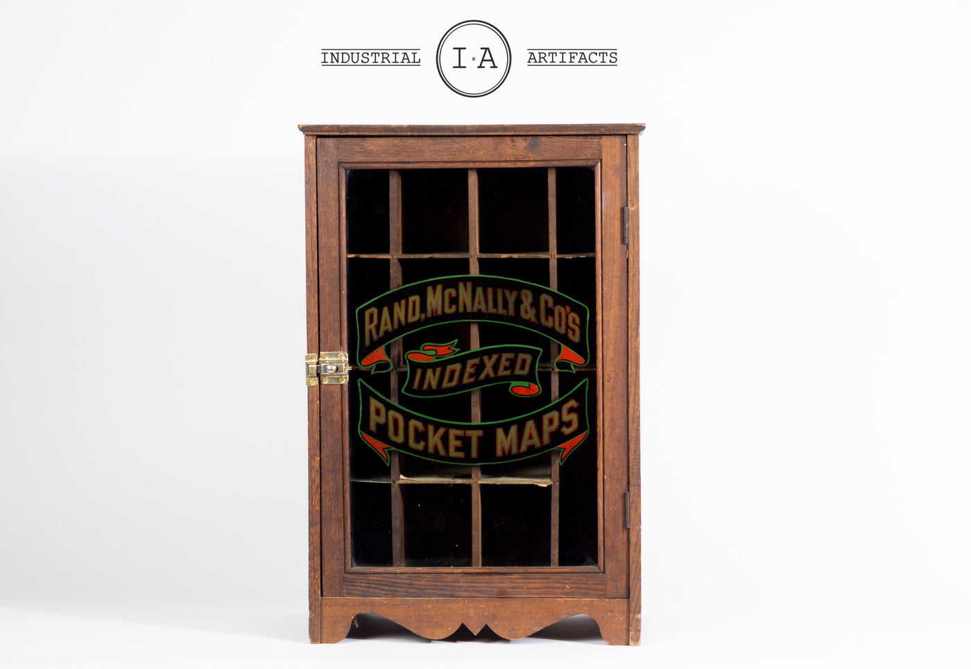 Antique Rand McNally & Co Pocket Map Cabinet