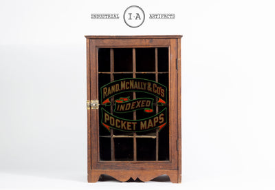 Antique Rand McNally & Co Pocket Map Cabinet