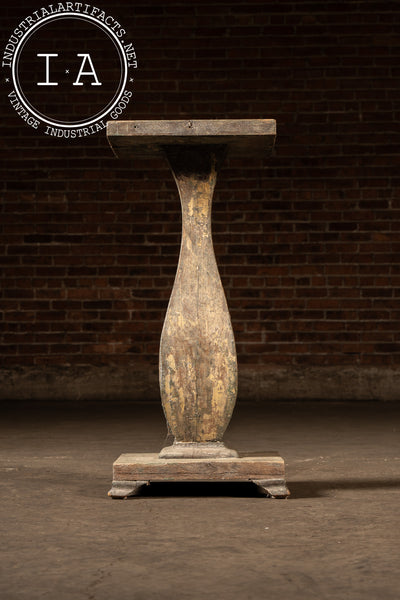 Early Rustic Wooden Sculptural Plant Stand