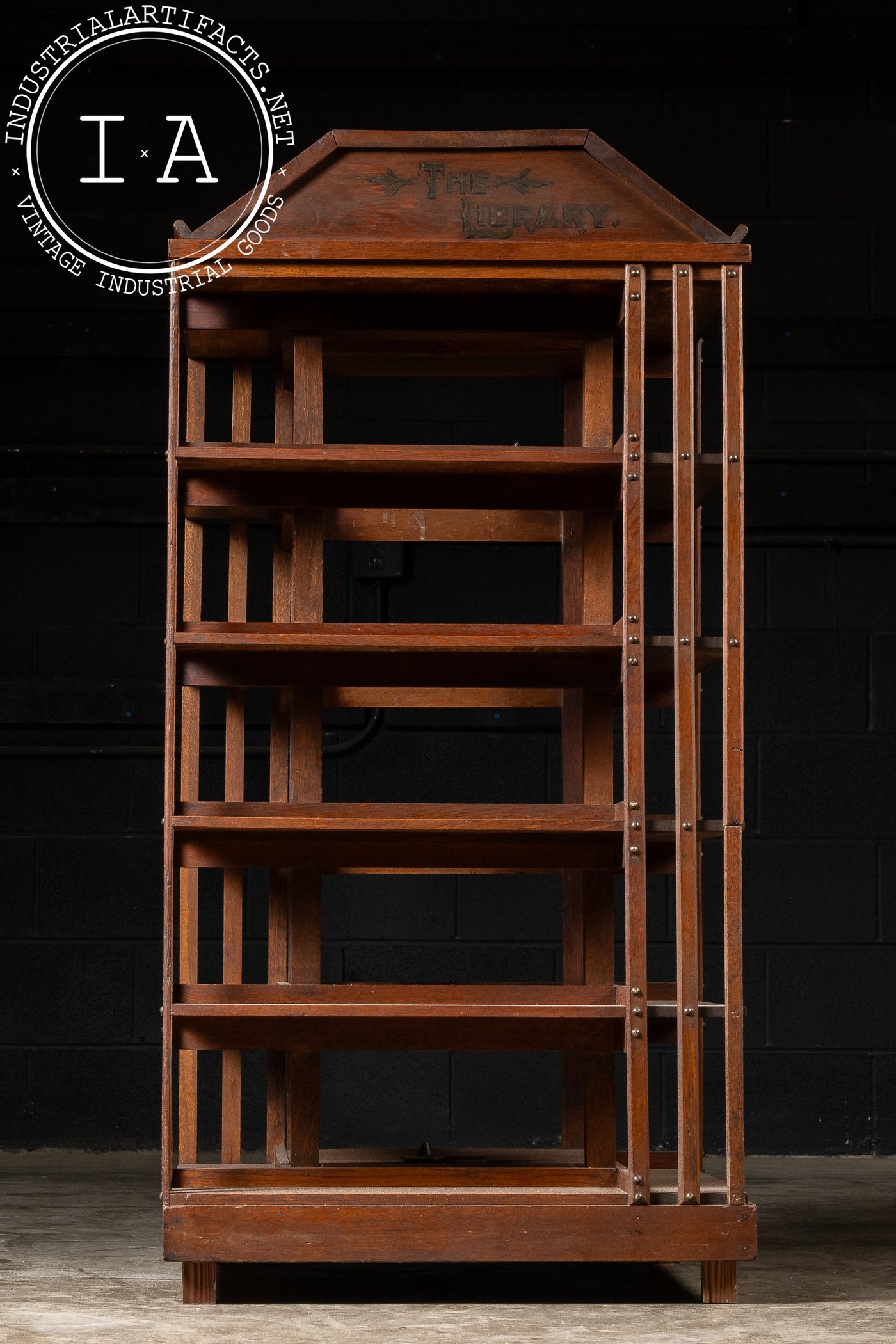 Early 20th Century Mission Style Wooden Bookcase