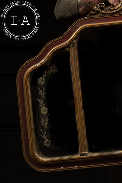 Antique Brass Victorian Mirror
