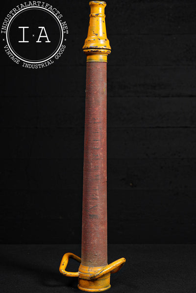 Antique Cast Iron Fire Hose Nozzle by Boston Woven Hose & Rubber Co.