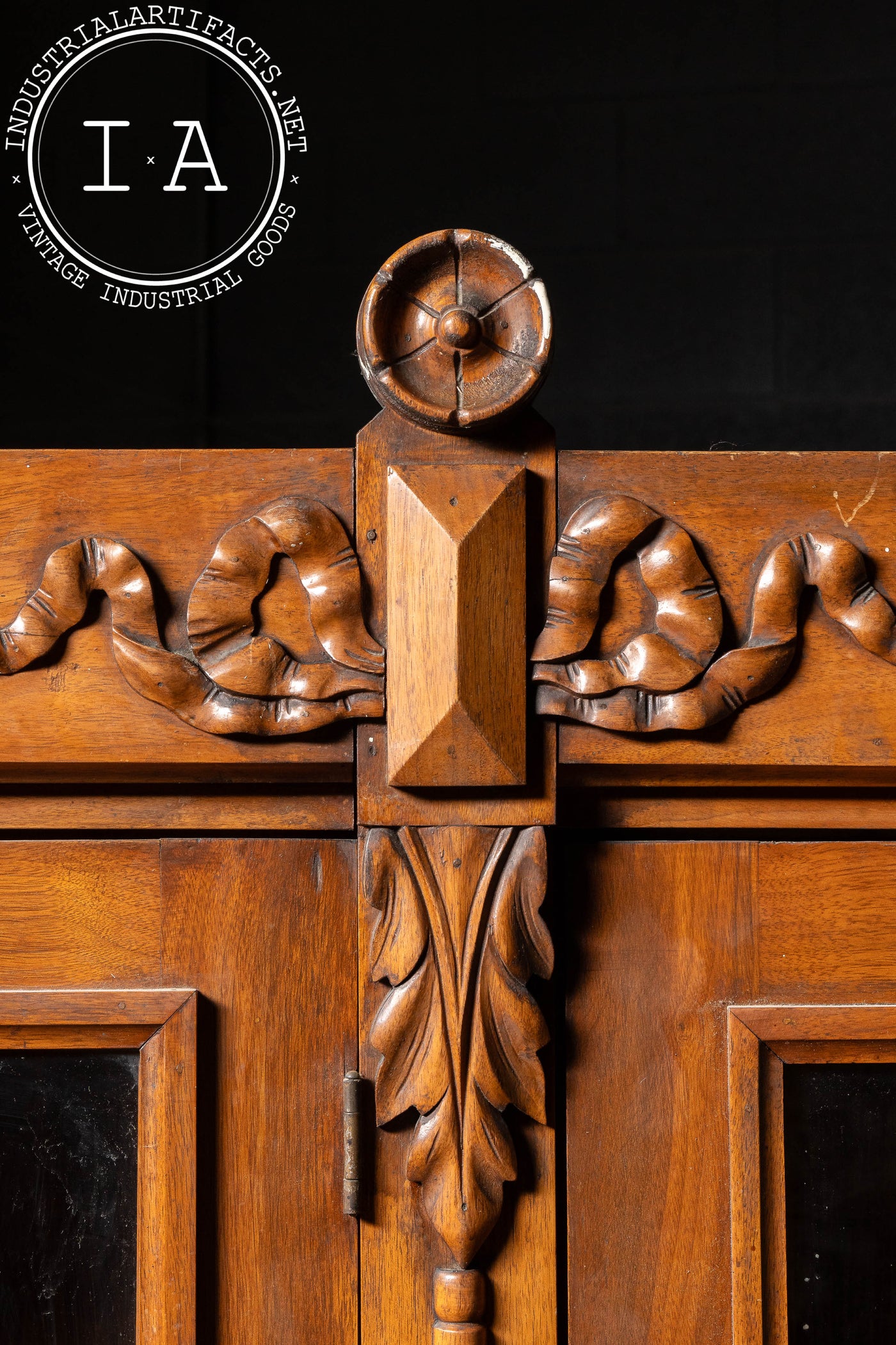 Early Walnut Stepback Apothecary Cabinet