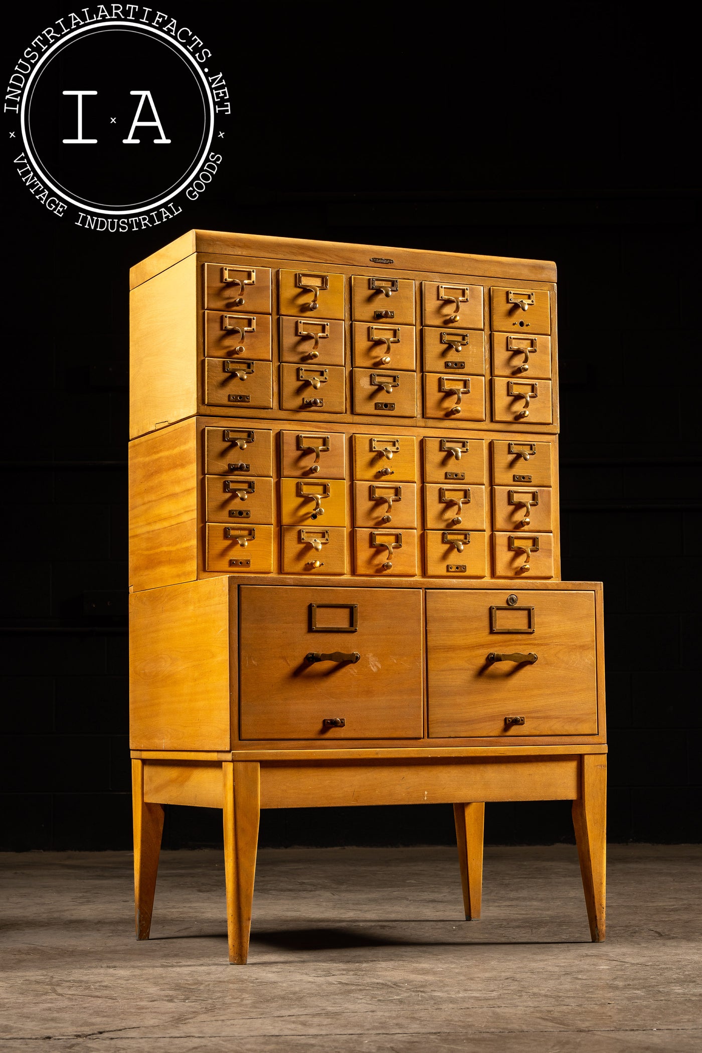 Mid-Century 32-Drawer Library Card Catalog