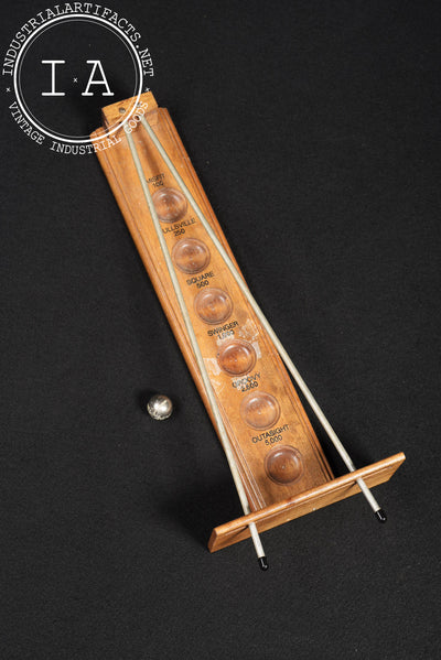 Mid-Century Wooden "Shoot the Moon"-Style Tabletop Dexterity Game