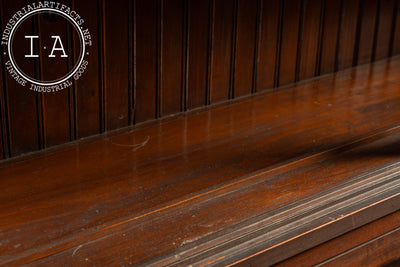 Antique Quarter Sawn Oak Merchandising Showcase Cabinet with Sliding Glass Doors