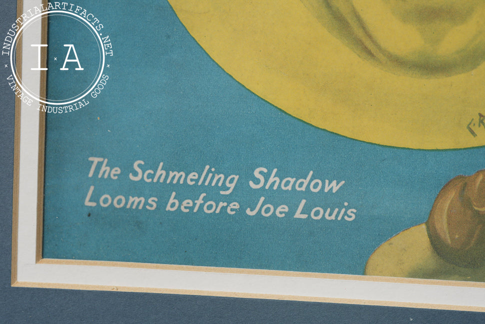 Framed September 1936 The Ring Boxing Magazine – Joe Louis vs. Schmeling Cover