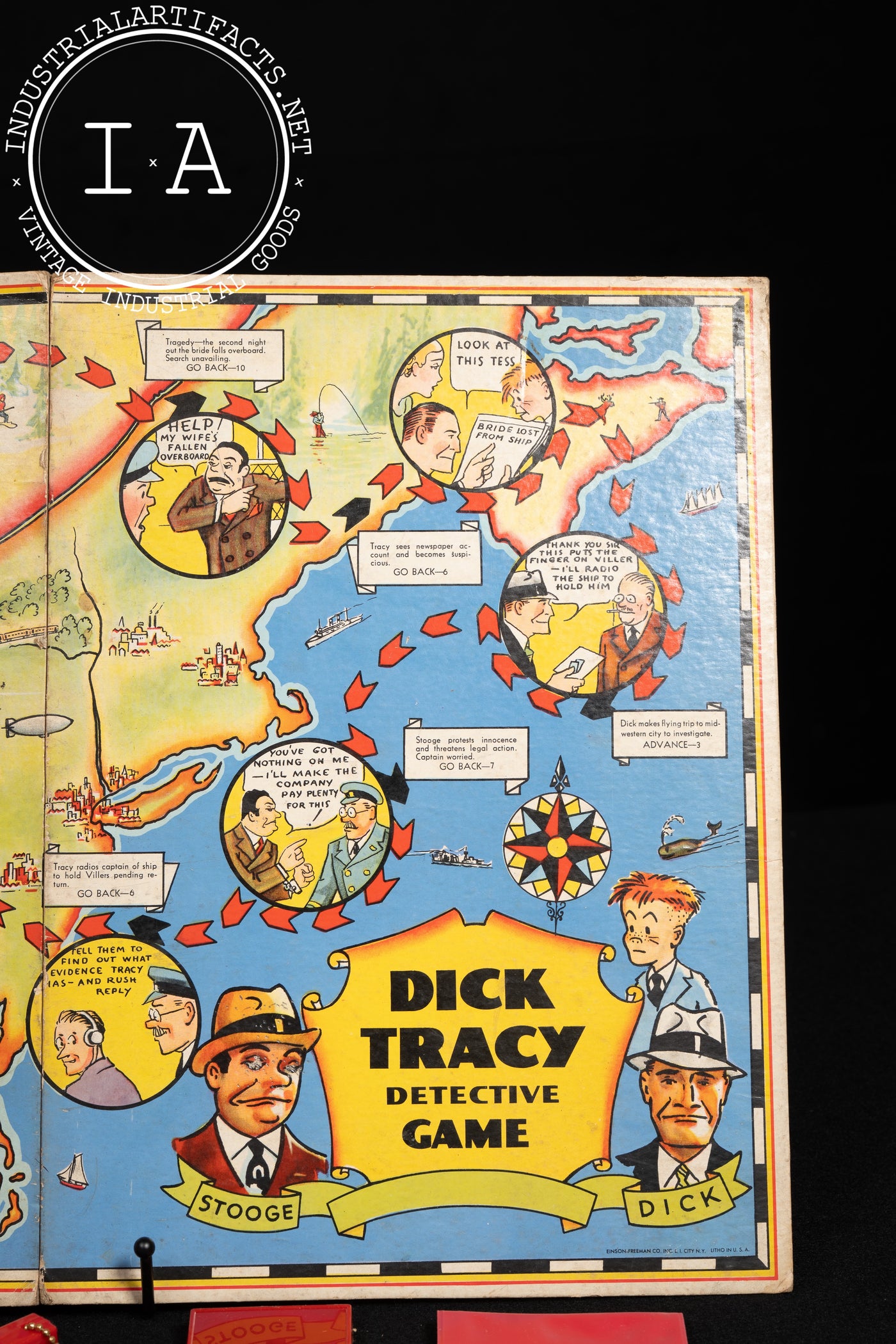 Dick Tracy Collectibles Lot - Crimestoppers Kit, Detective Game, and Vinyls