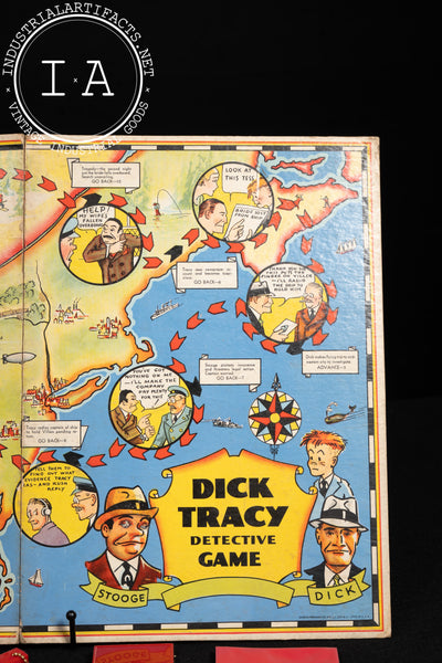 Dick Tracy Collectibles Lot - Crimestoppers Kit, Detective Game, and Vinyls