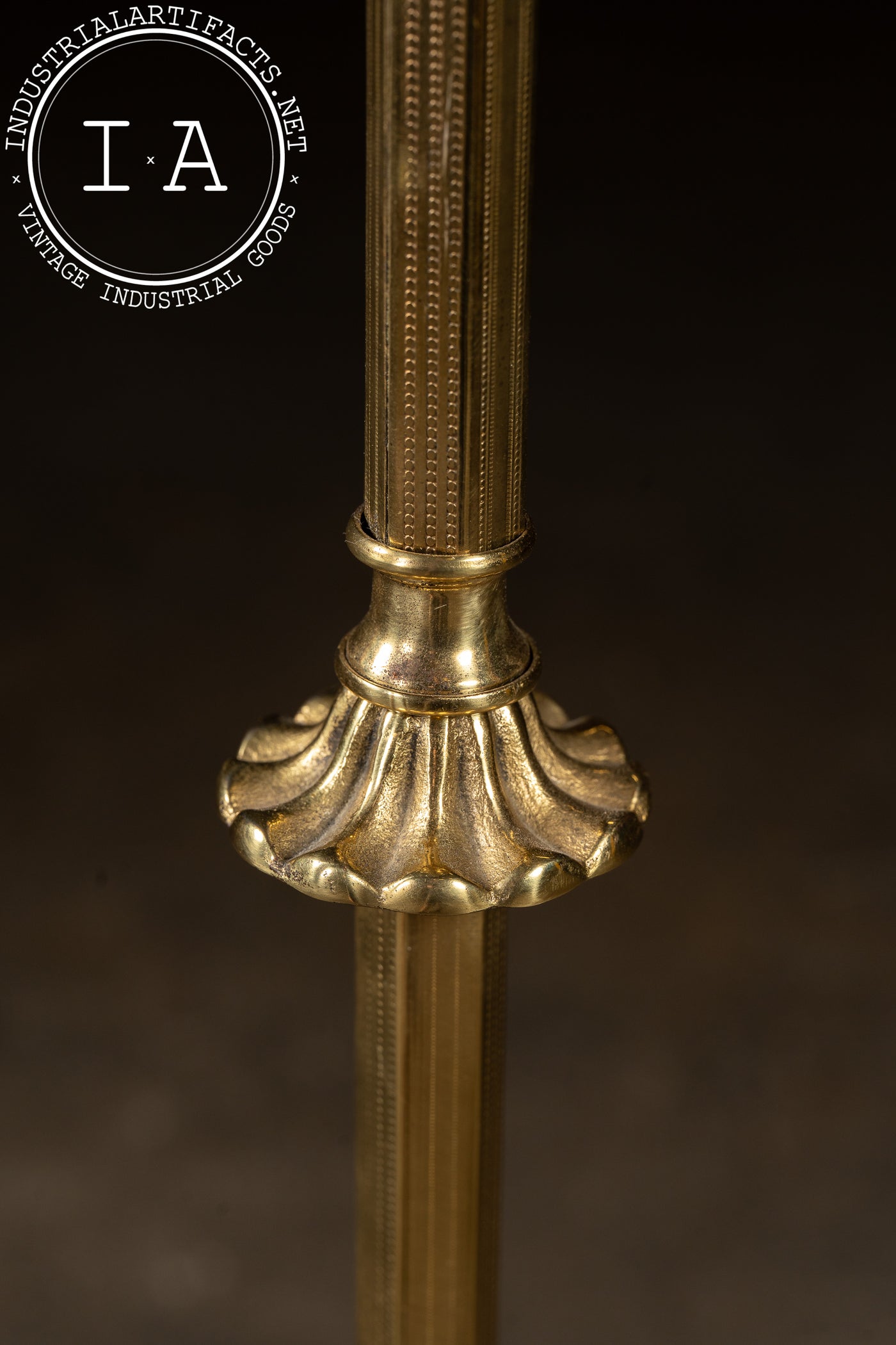 Antique Brass Bridge Arm Floor Lamp